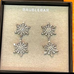 Baublebar Silver Snowflake Earrings